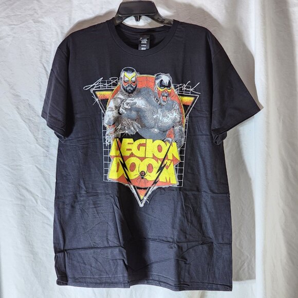 Pro Wrestling Crate Legion of Doom Hawk & Animal Black T-Shirt XL NWOT Hanes - Picture 1 of 4